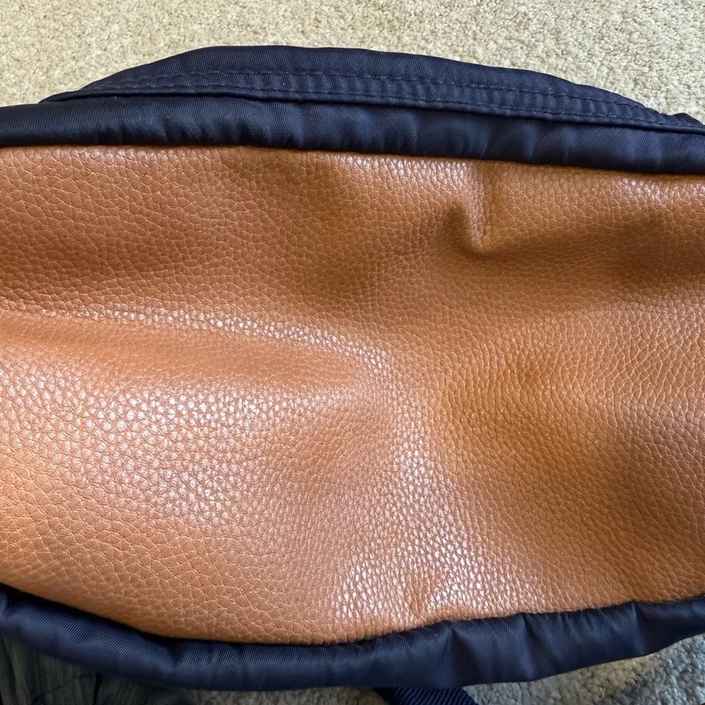 Tommy Bahama Navy and Brown Men's Backpack